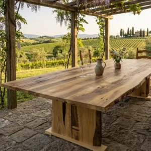 Mesa de campo estilo rústico