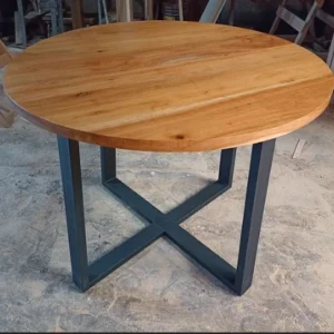 Mesa redonda Paraíso con base de hierro